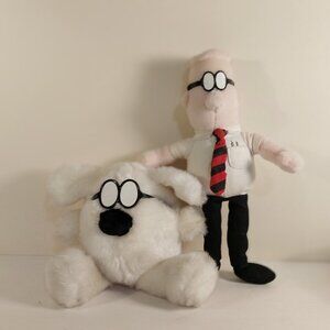 Dilbert and Dogbert plush stuffed United Feature Syndicated Inc